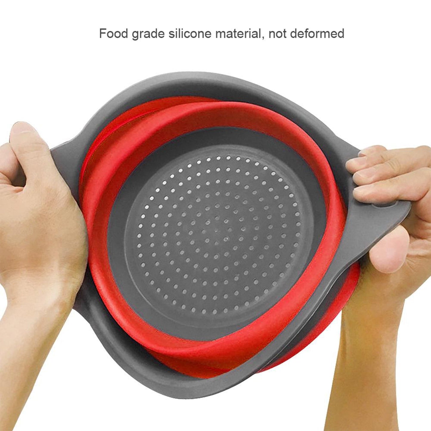 Foldable Round Silicone Strainer