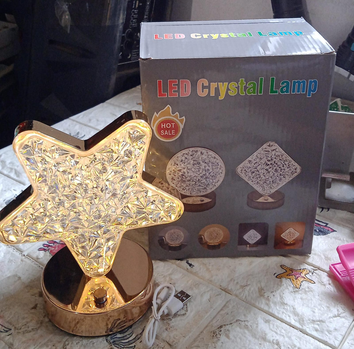 Crystal Diamond Lamp Cordless