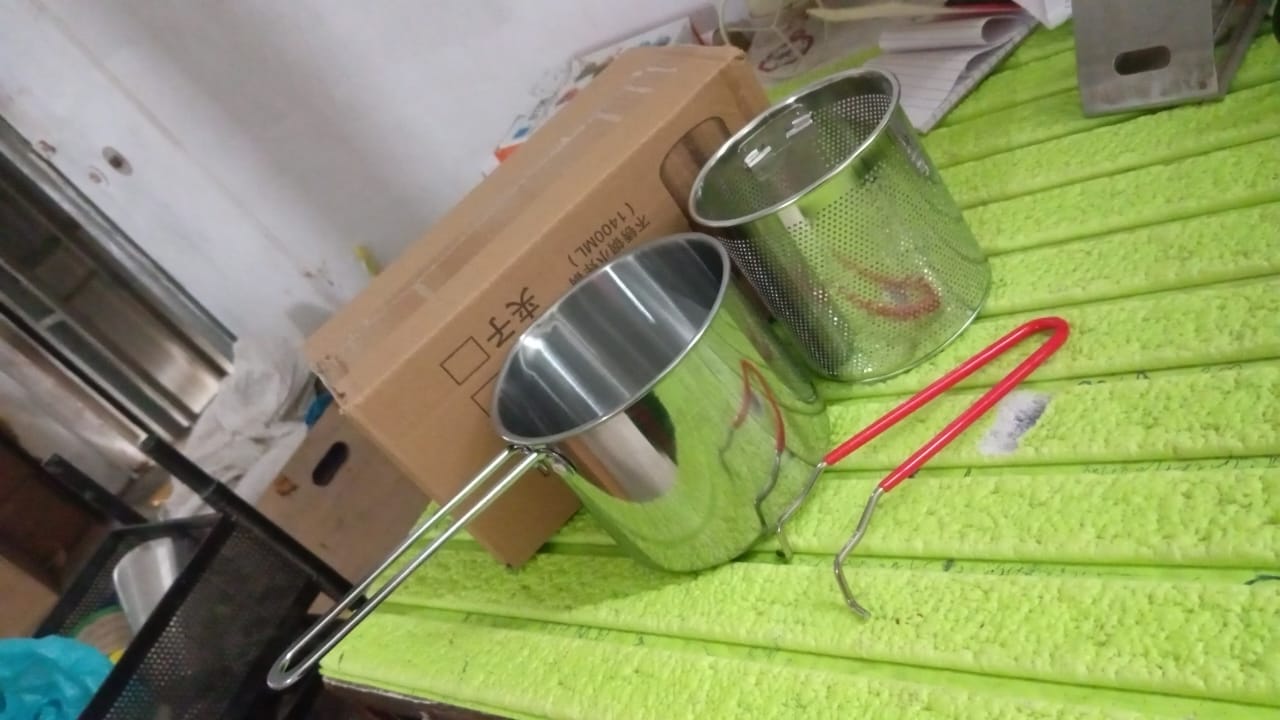 Stainless Steel Frying Pot (2 Pc)