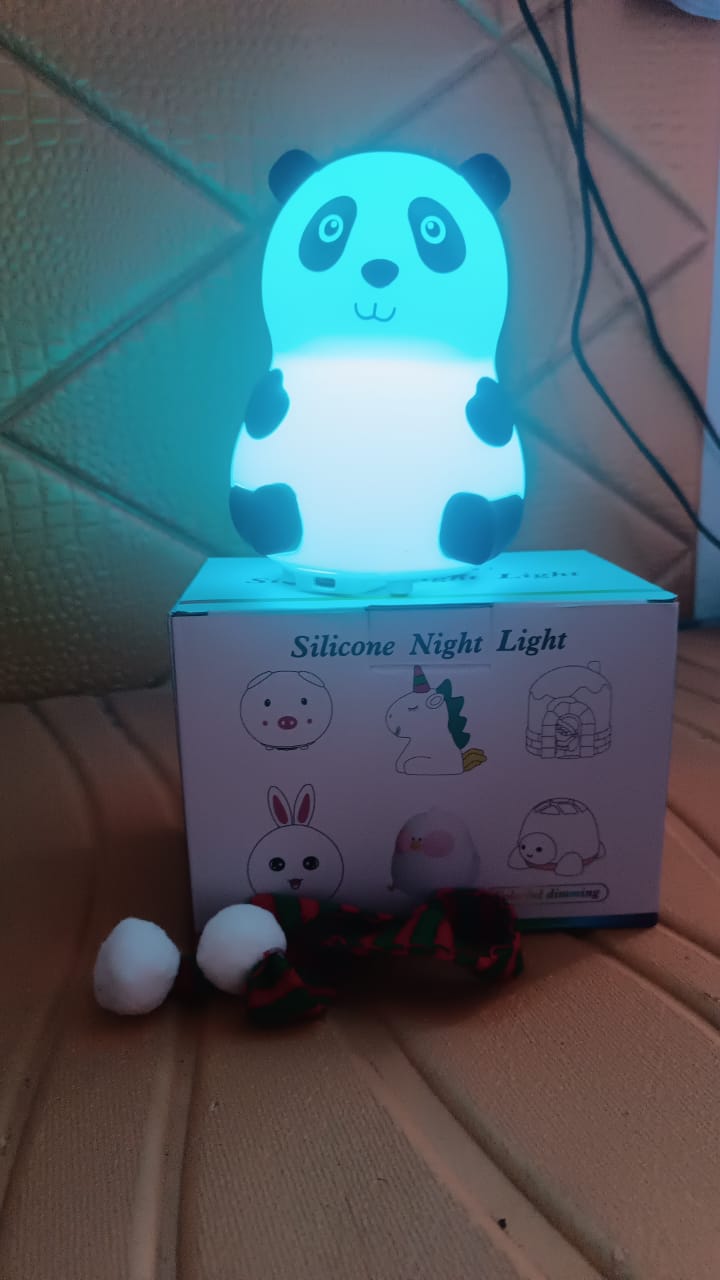 Panda 7-color Led Silicone Touch Lamp (1 Pc)