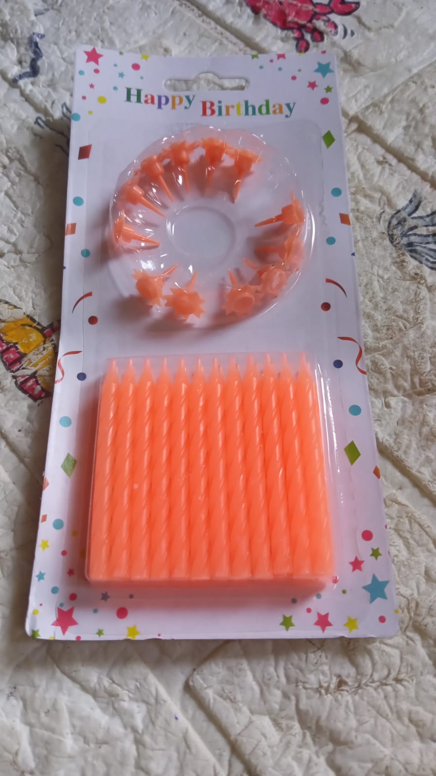 Vibrant Birthday Cake Candles