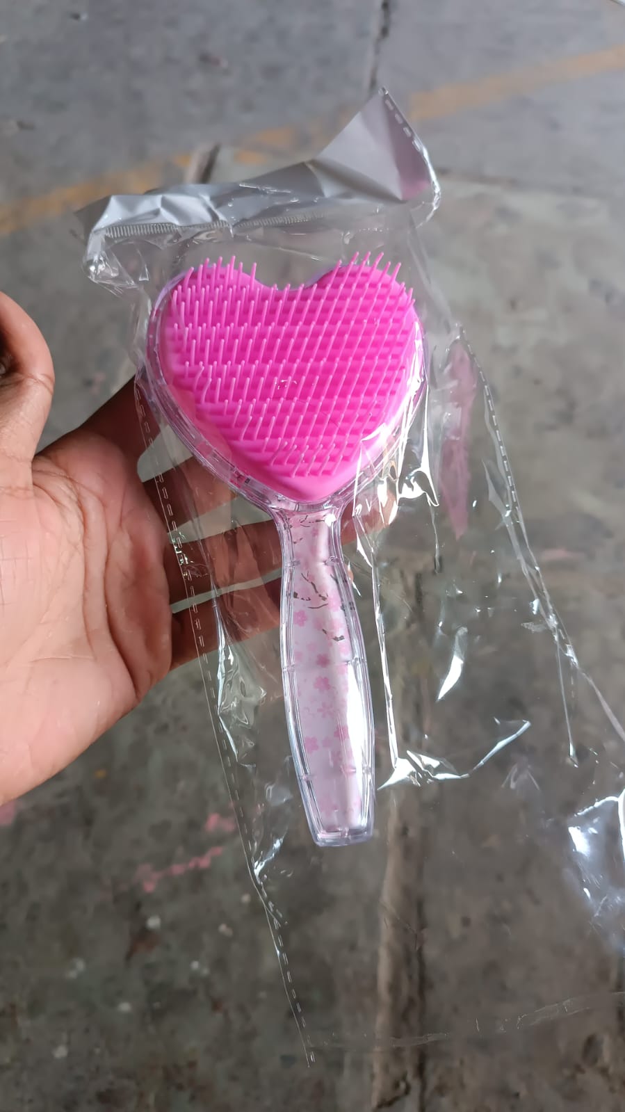 Heart Glitter Hair Brush