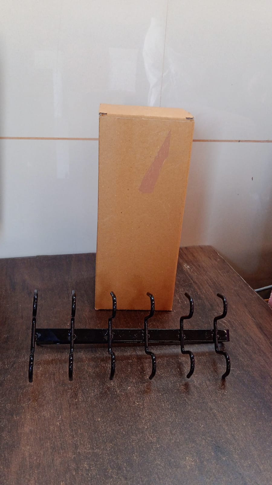 Double-row Iron Hanger 6 Hooks