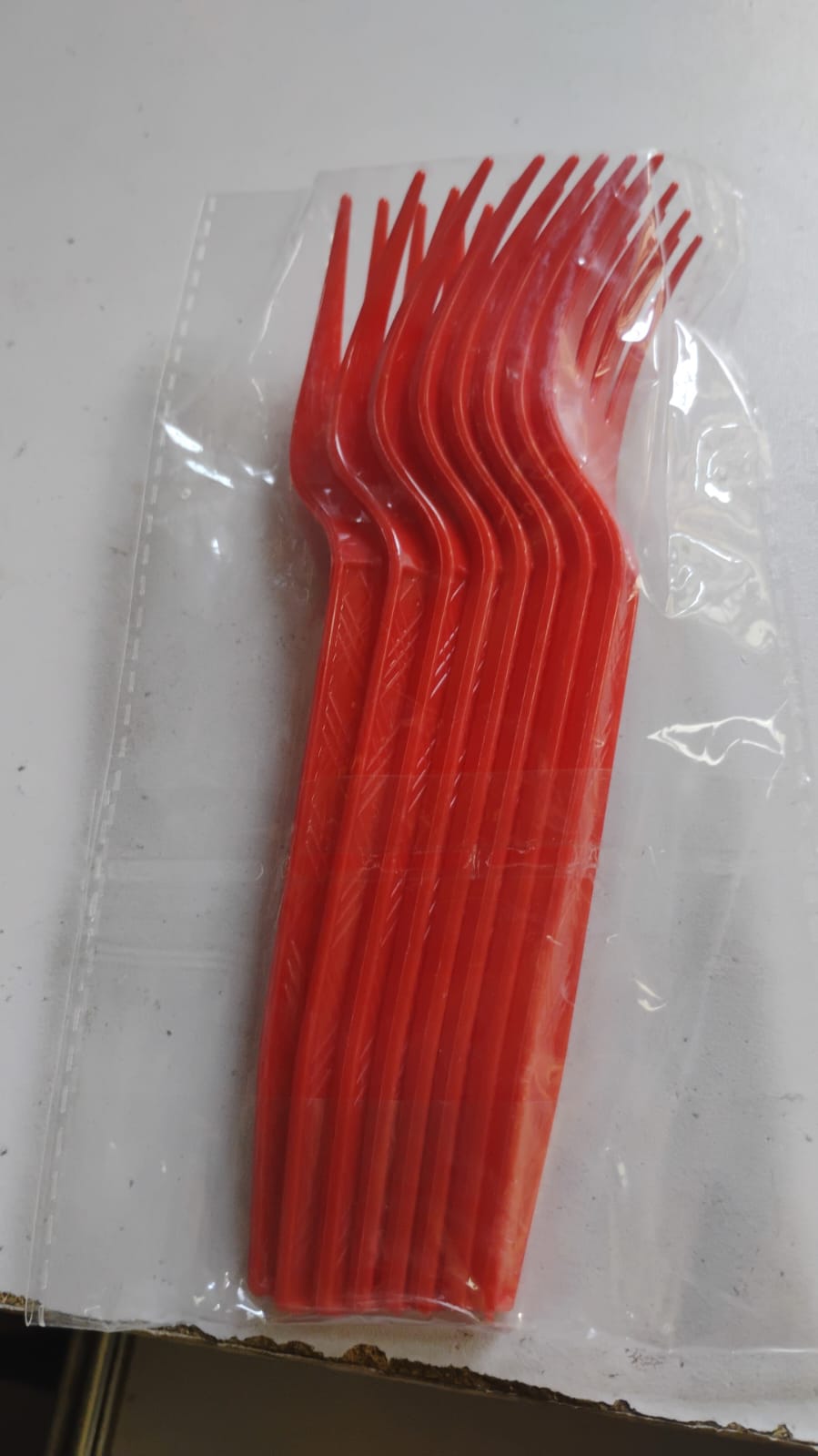 Red Plastic Forks