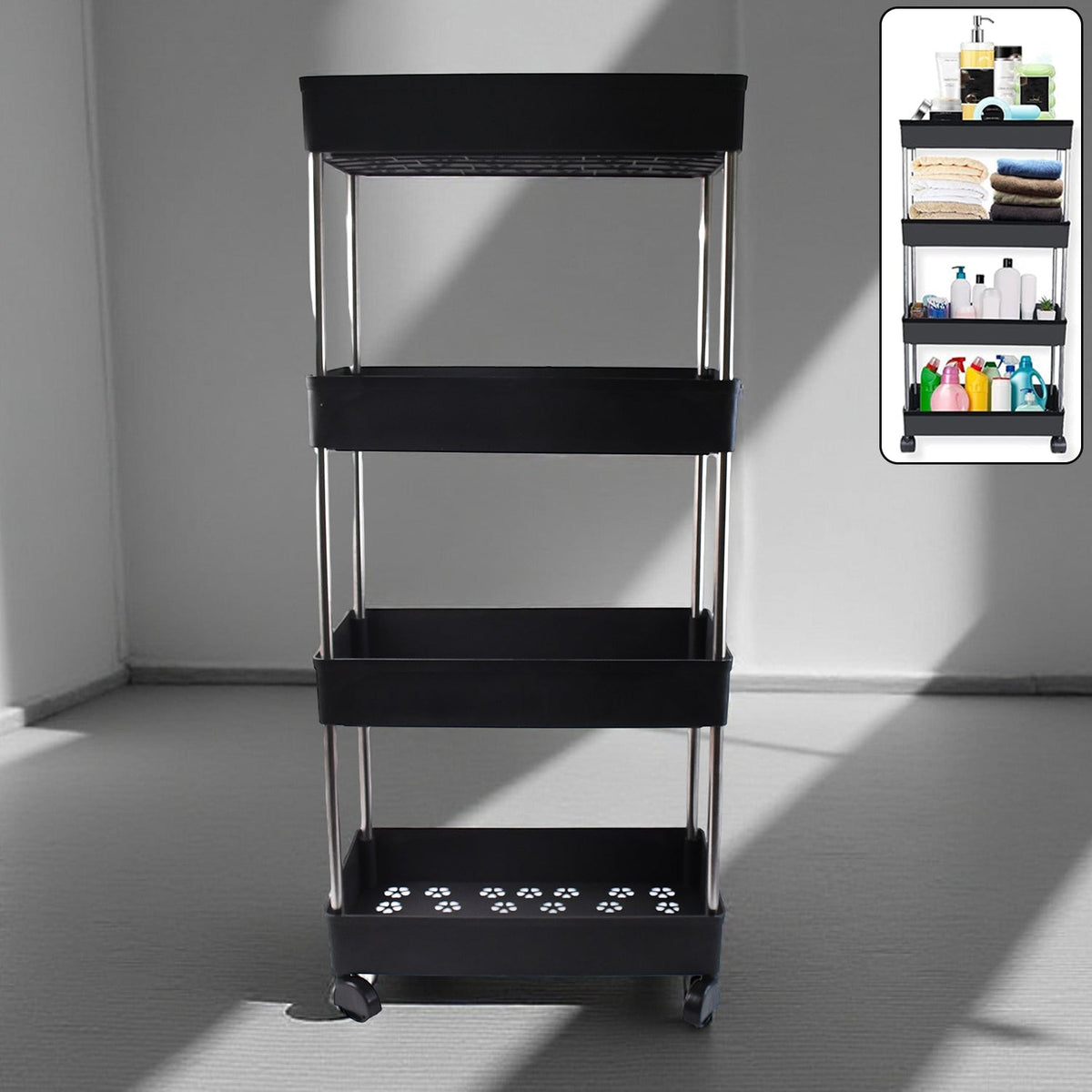 4-Layer Rolling Storage Cart
