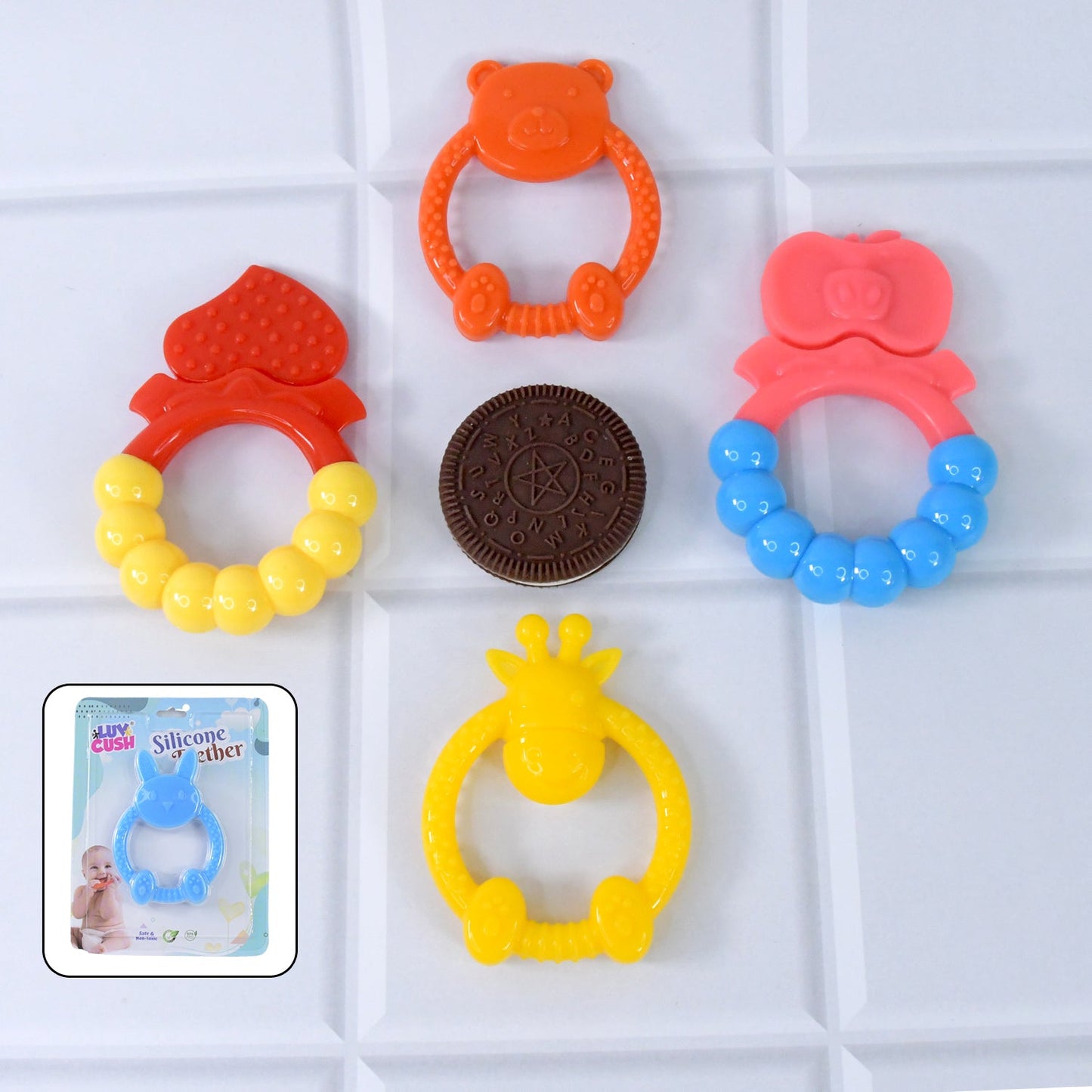 Textured Bear Teething Ring