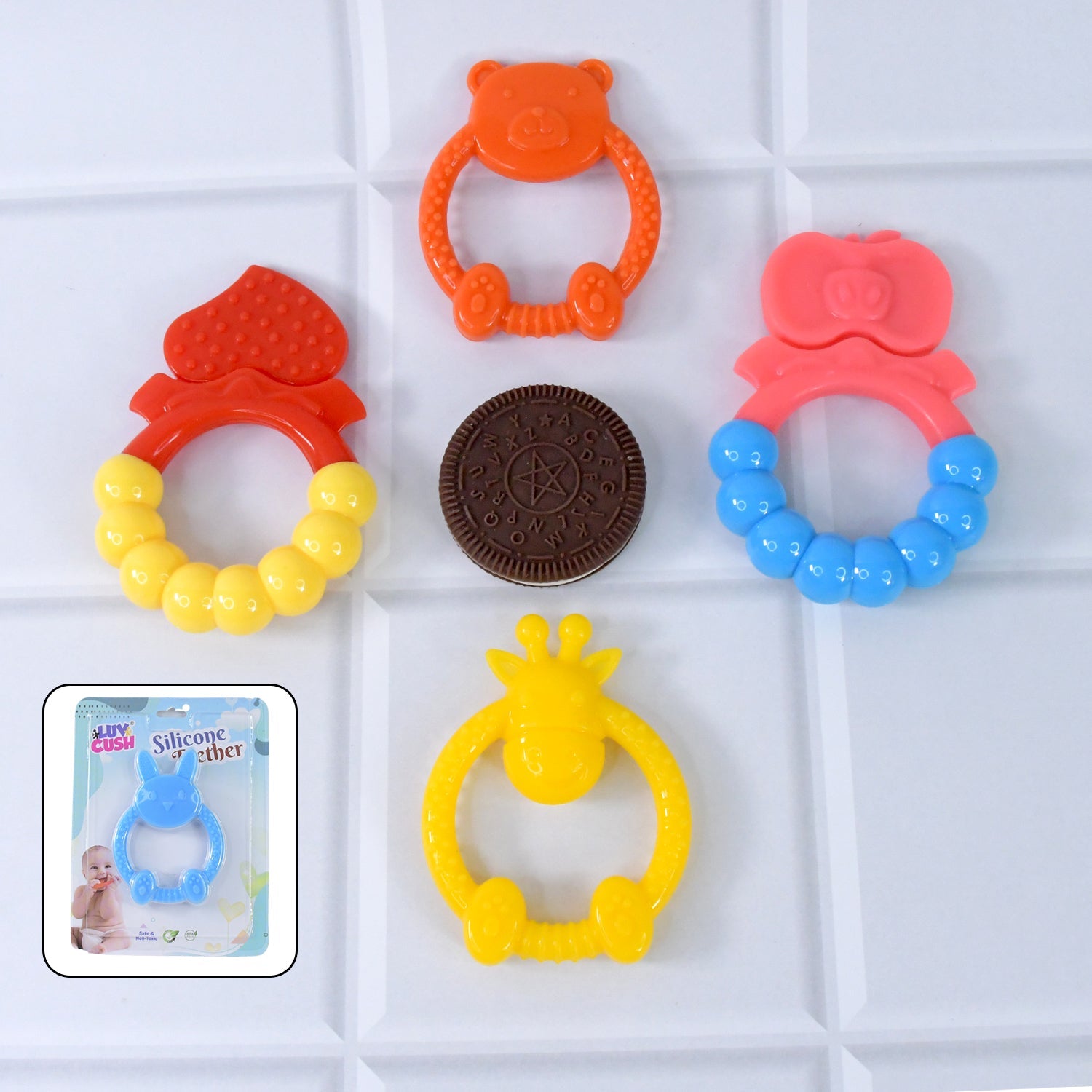 Textured Bear Teething Ring