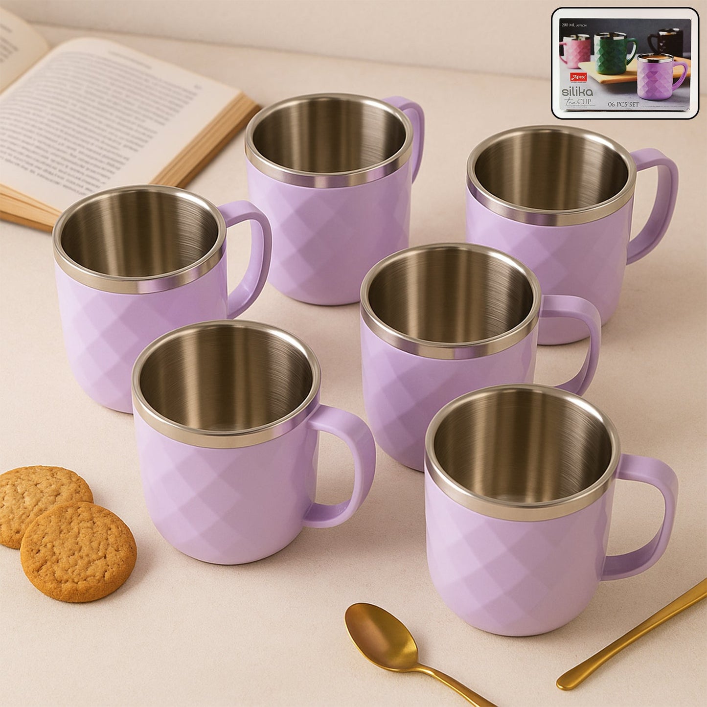 Apex Silika 6-Pc Tea Cup Set
