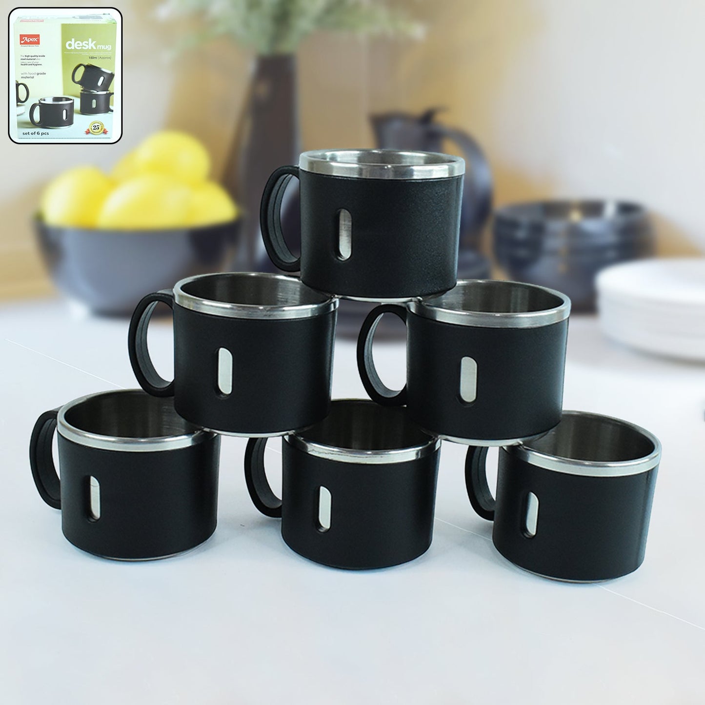 Stainless Steel Mug Set