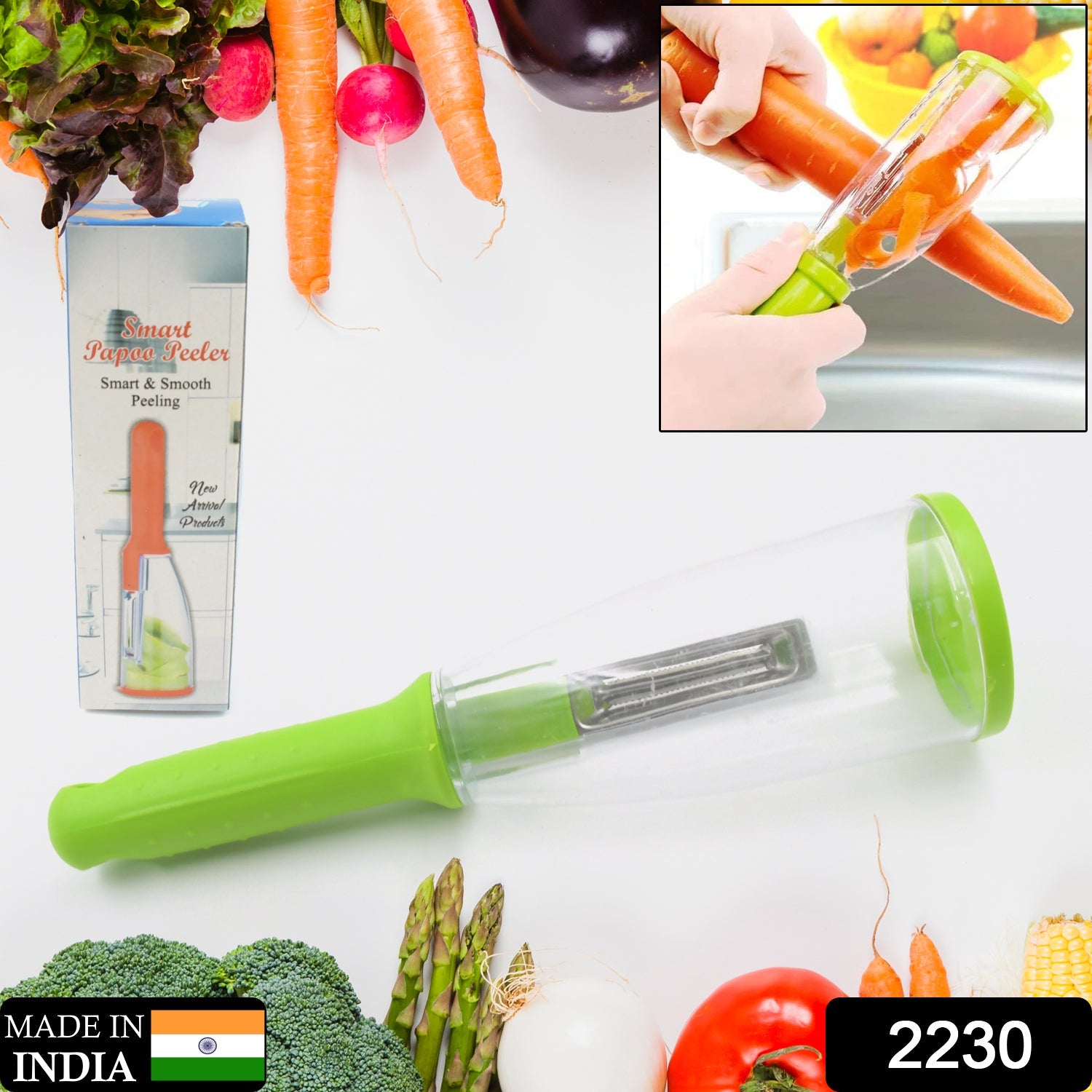 Smart Peeler with Catch Container