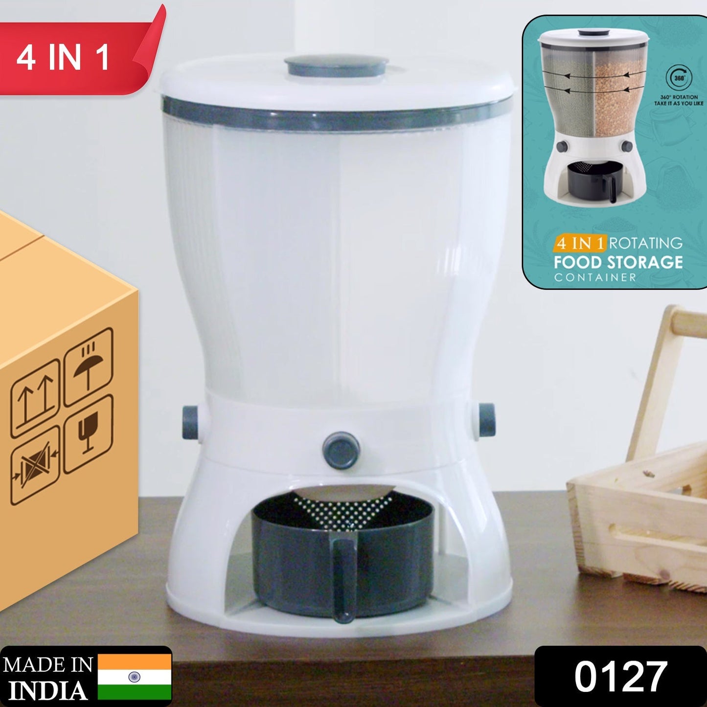 4-in-1 Grain Dispenser Container