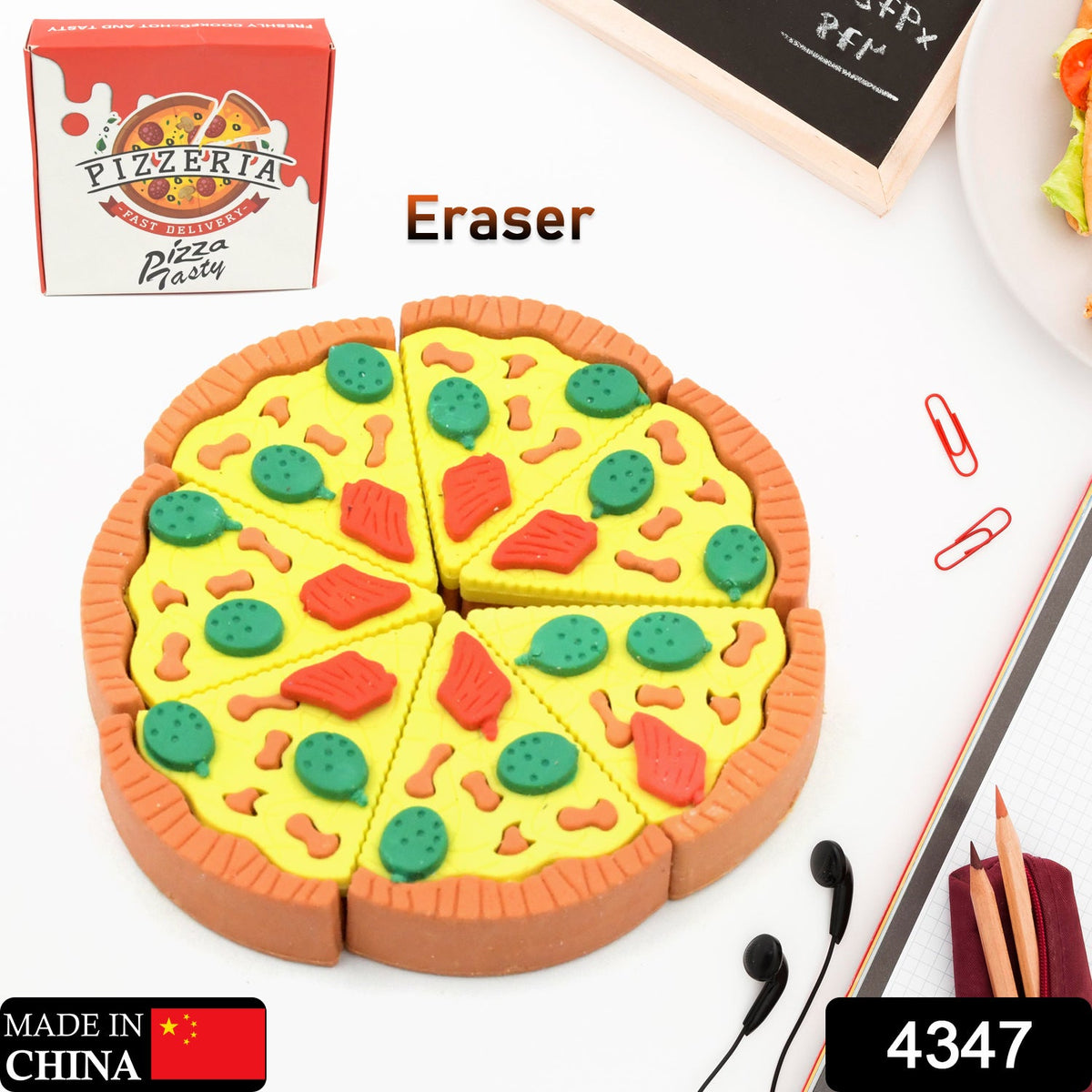 Pizza Slice Erasers (7-Pack)