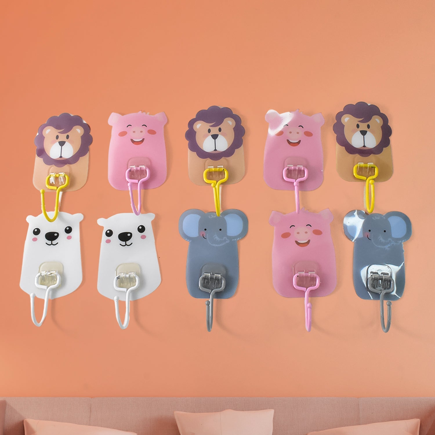 No-Drill Cartoon Wall Hooks