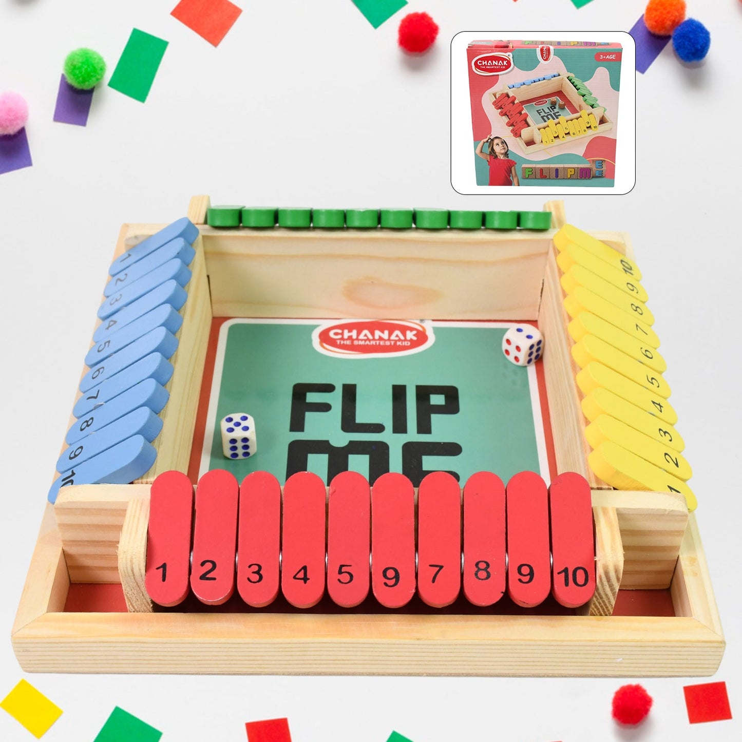 Wooden Shut The Box Game