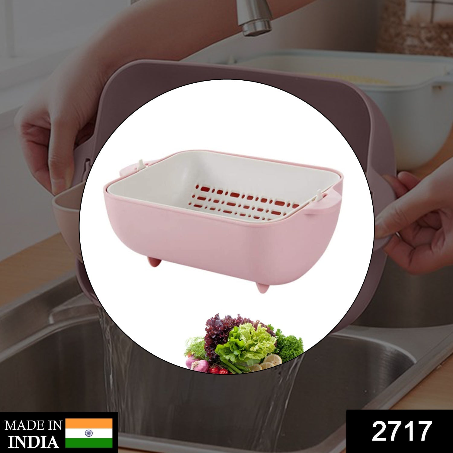 Tilt-and-Drain Colander Bowl