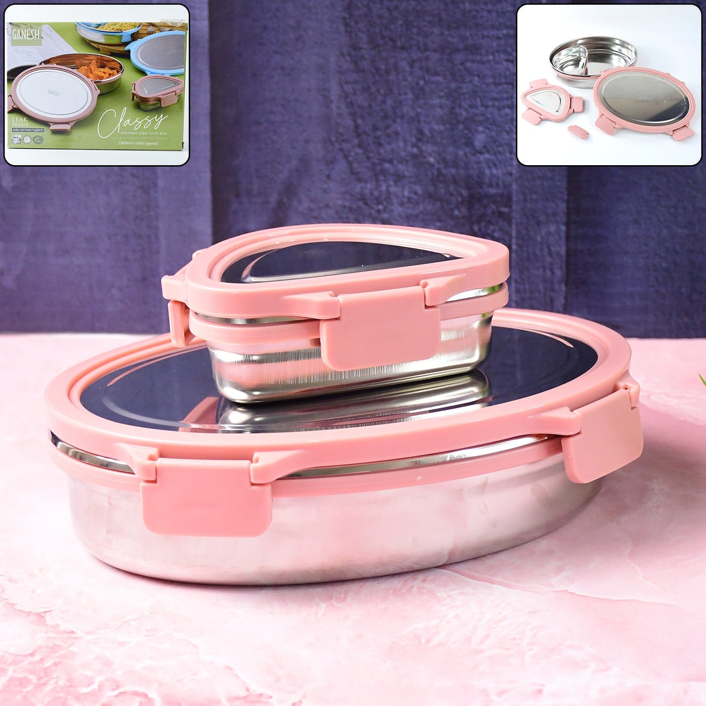 Ganesh Classy 2-Piece Lunch Box Set