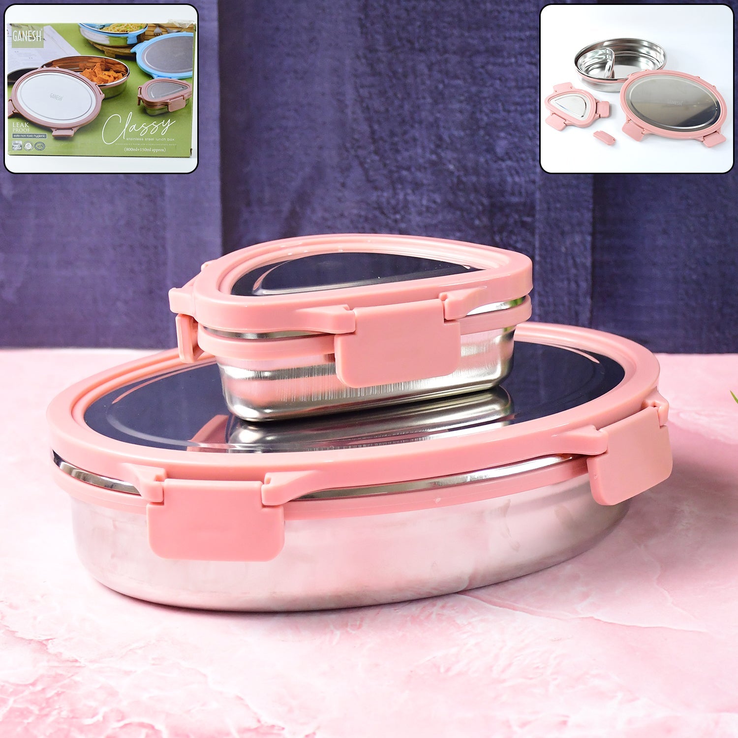 Ganesh Classy 2-Piece Lunch Box Set