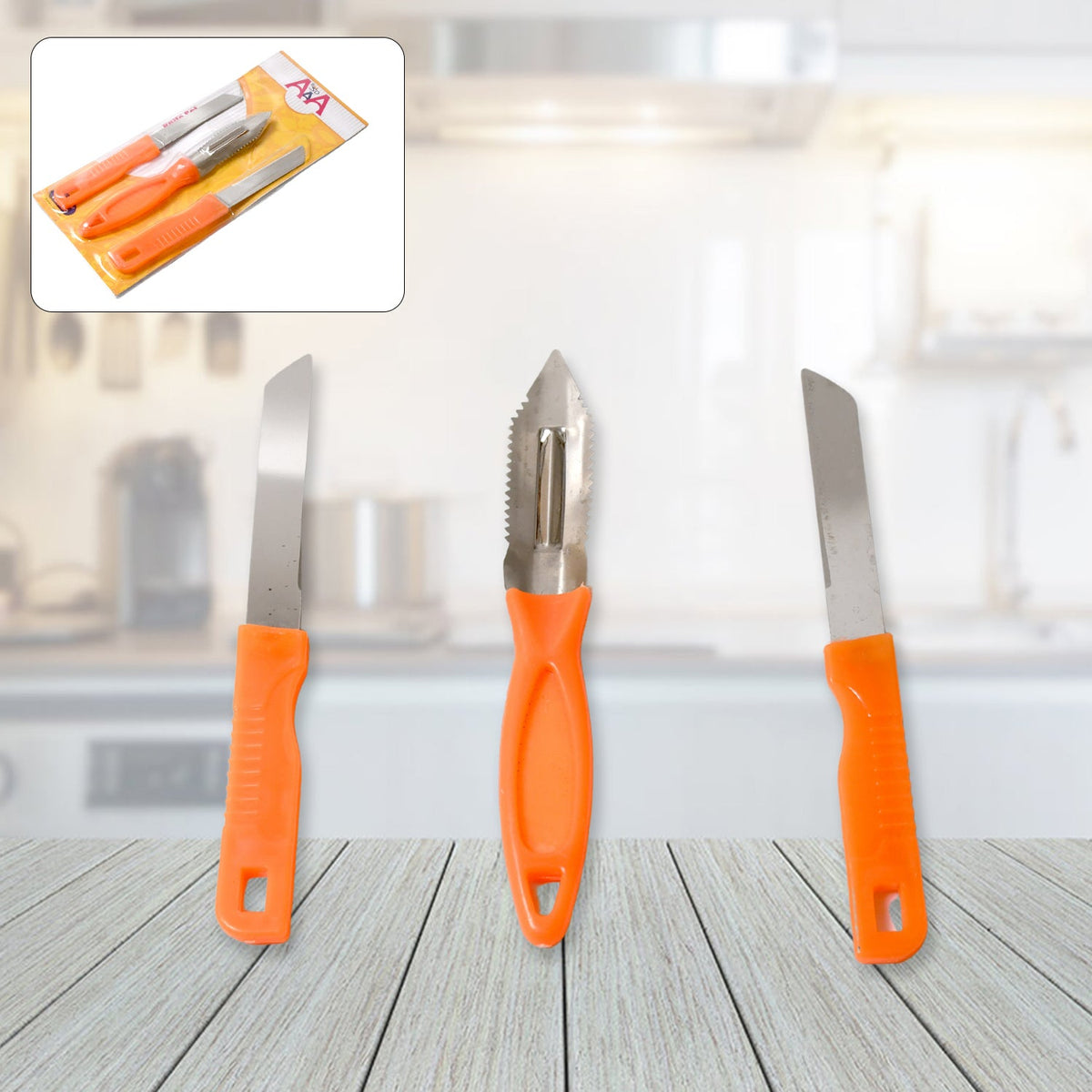 3-in-1 Stainless Steel Kitchen Knife Set