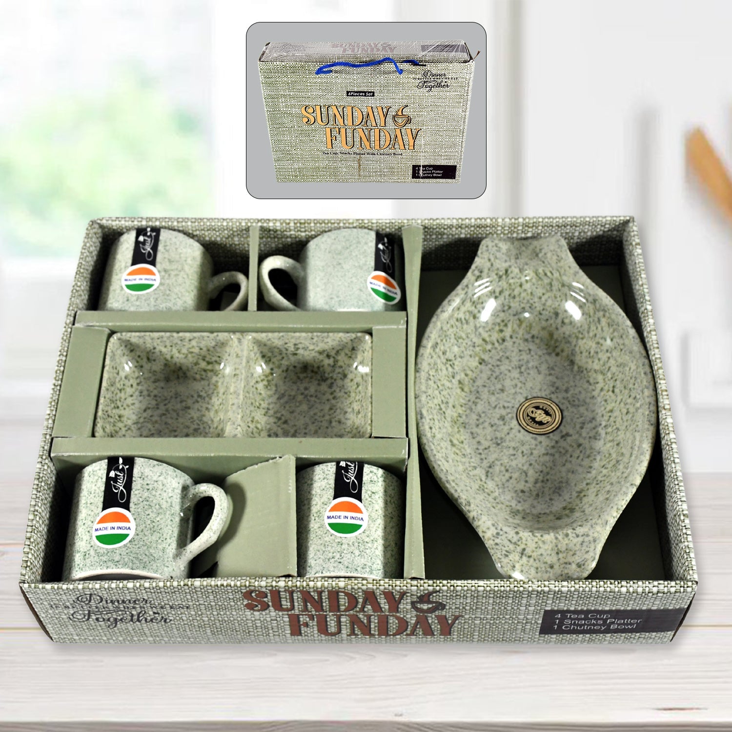 Sunday Funday Ceramic Tea Cups