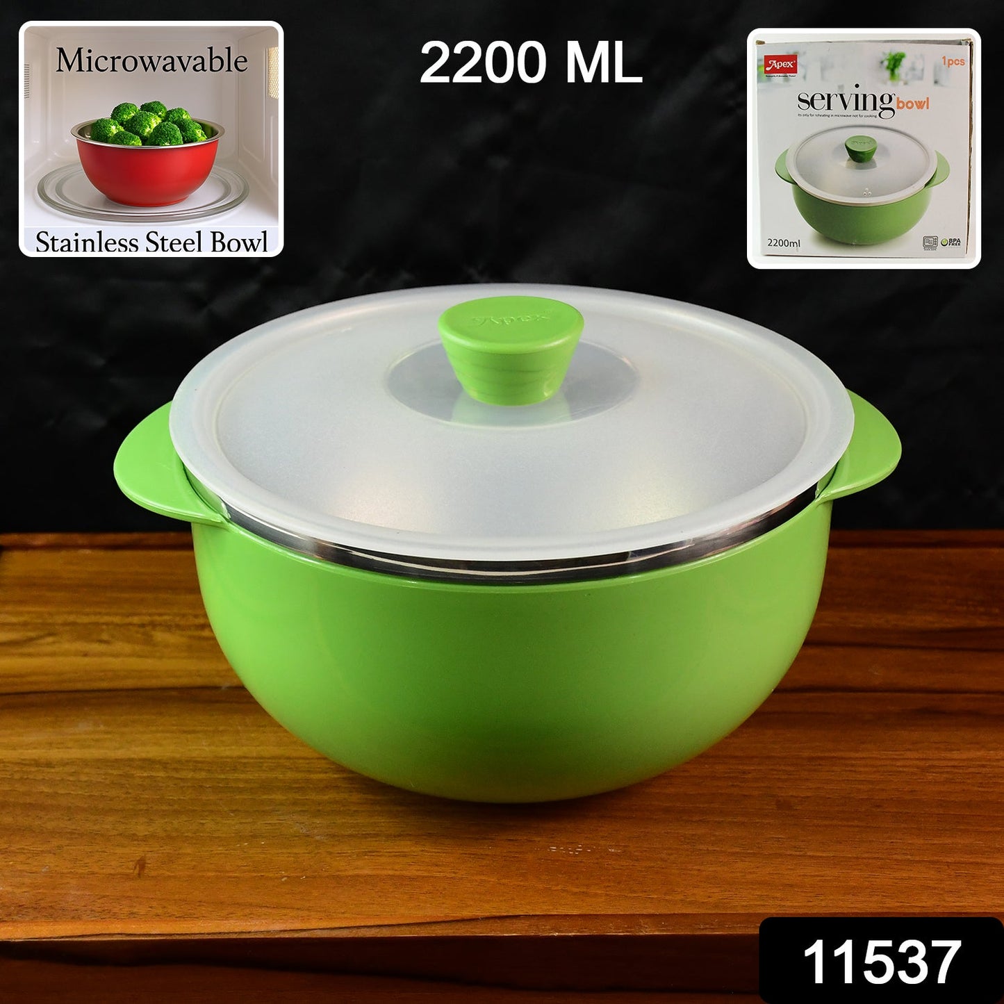Apex 2200ml Microwave-Safe Serving Bowl