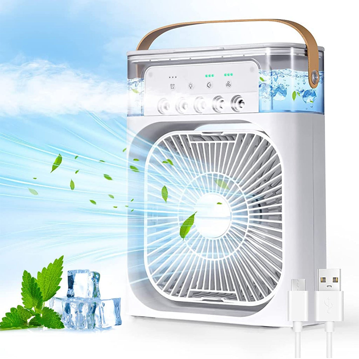 Portable Air Cooler with LED Lights