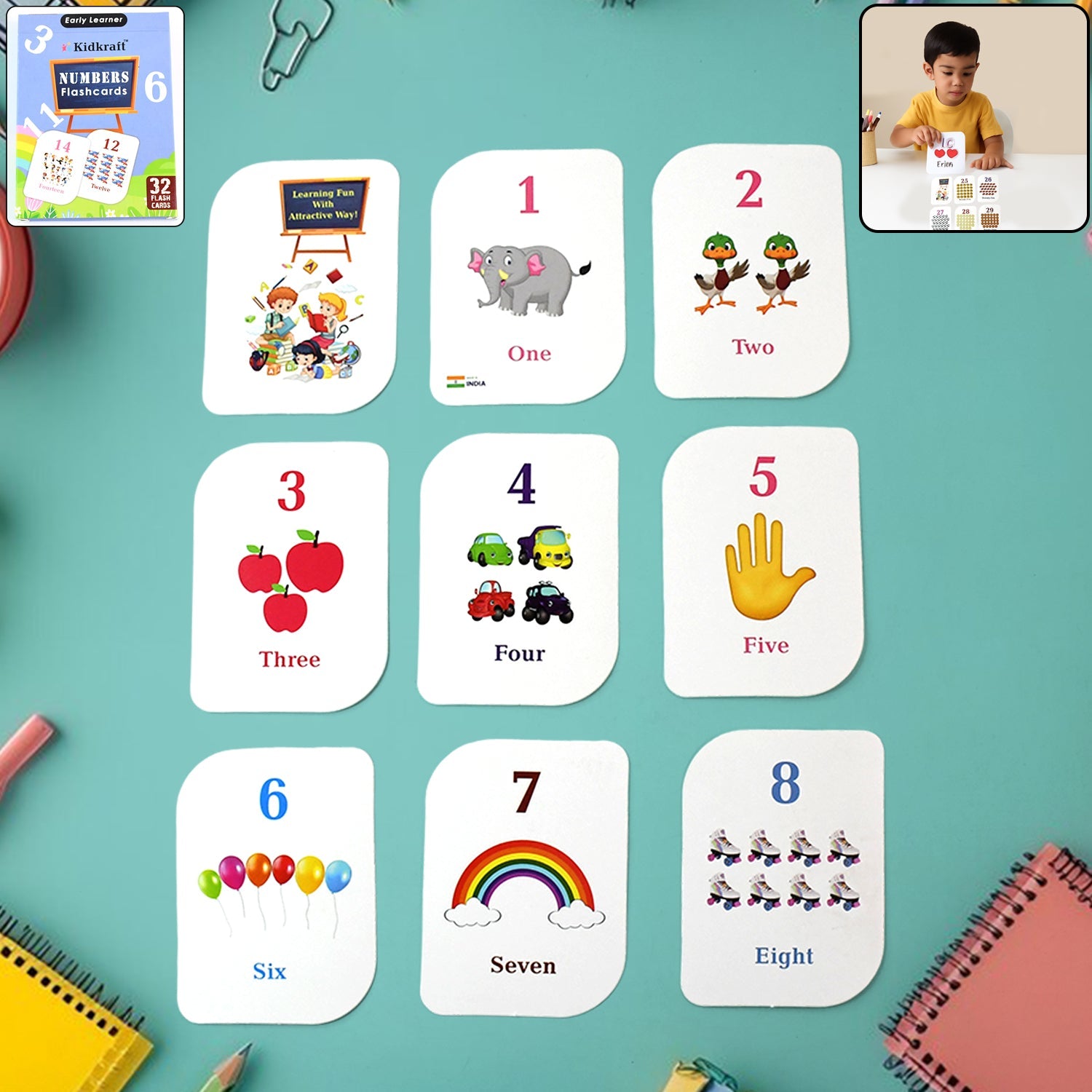 Kidkraft Number Flashcards – 32 Pcs