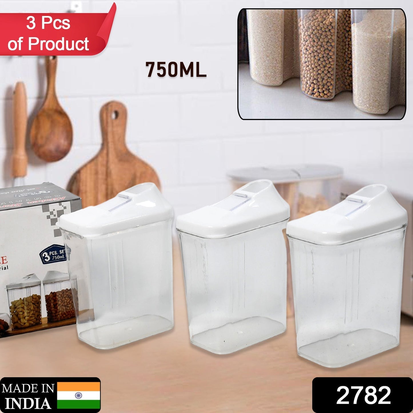 3pc Kitchen Storage Jar Set