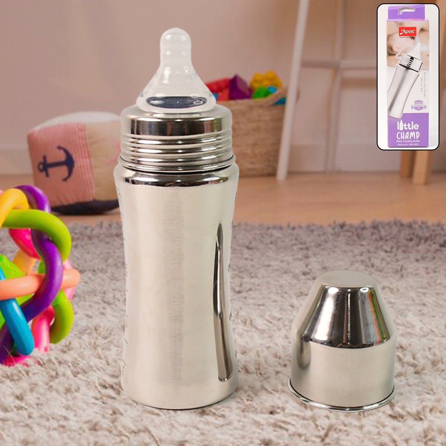 Stainless Steel Baby Feeding Bottle