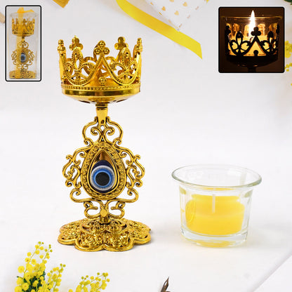 Golden Flower Candle Holder