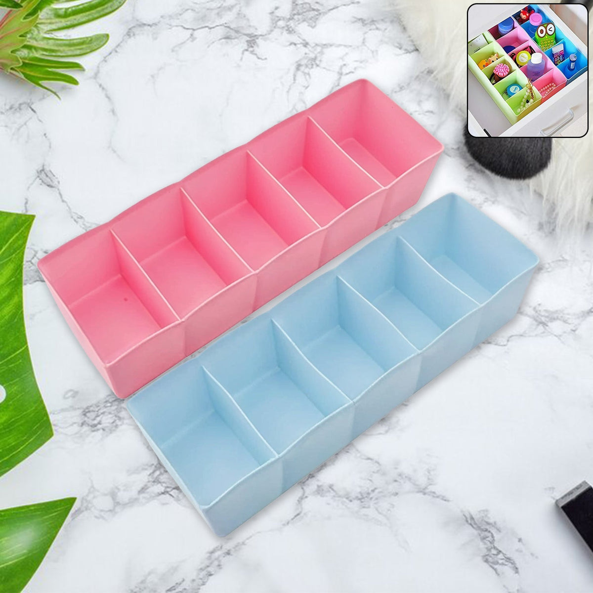 5-Compartment Drawer Organizer