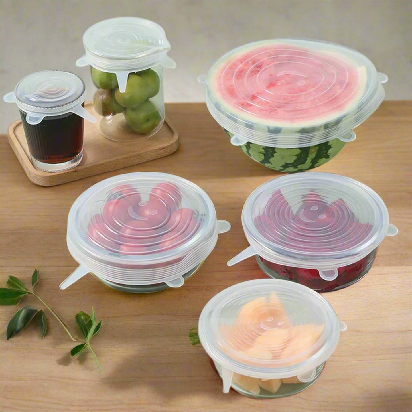 Silicone Food Cover Stretch Lids – 6 Pcs
