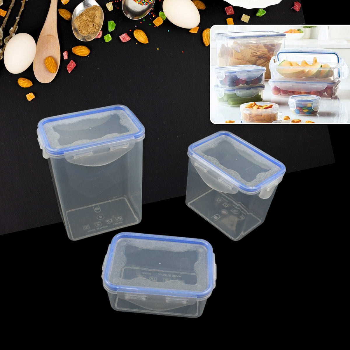 Kitchen Storage Box  (3 Piece Set)