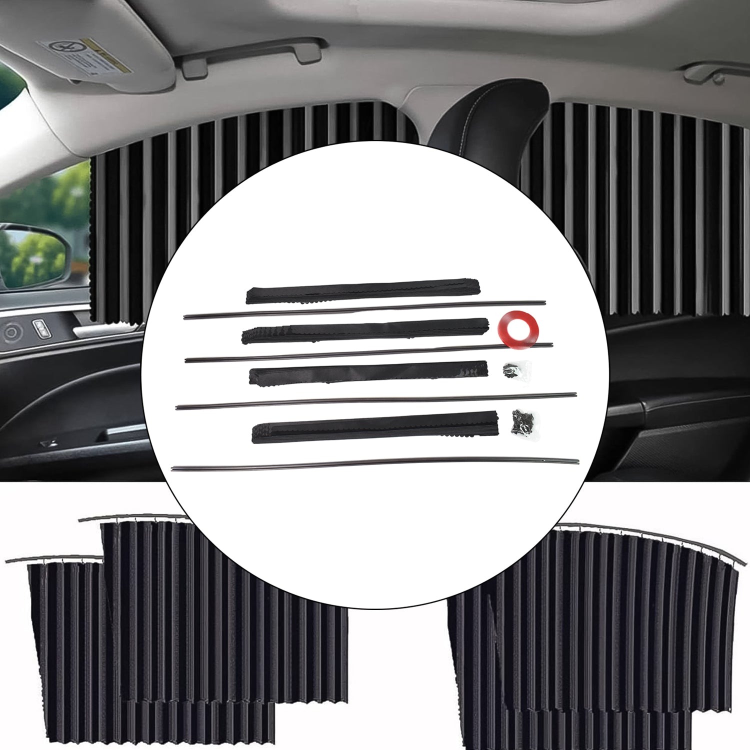 Car Window Privacy Curtains – 4 Pc