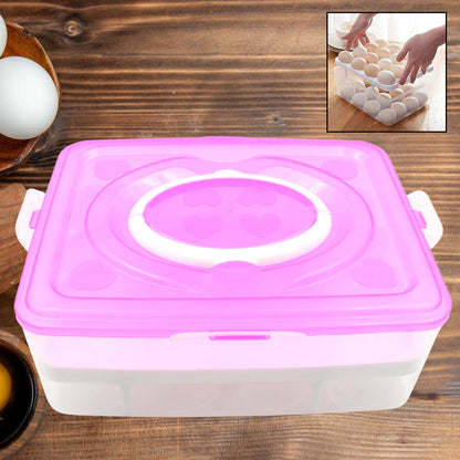 2 layer 32 Grid Egg Tray With Lid