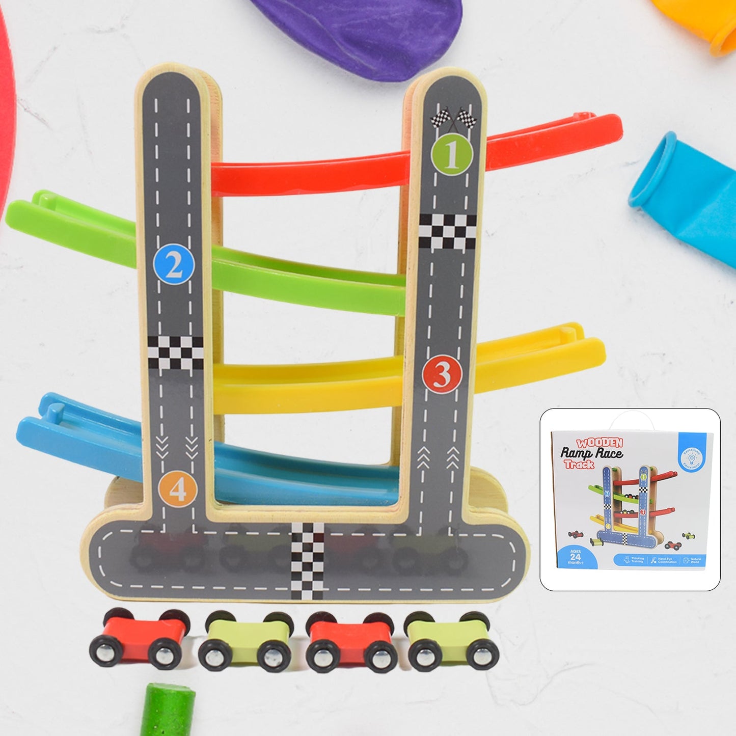 Wooden Click-Clack Race Track
