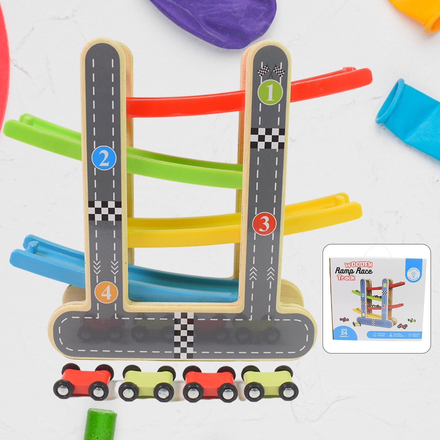 Wooden Click-Clack Race Track