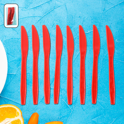 Red Plastic Knives