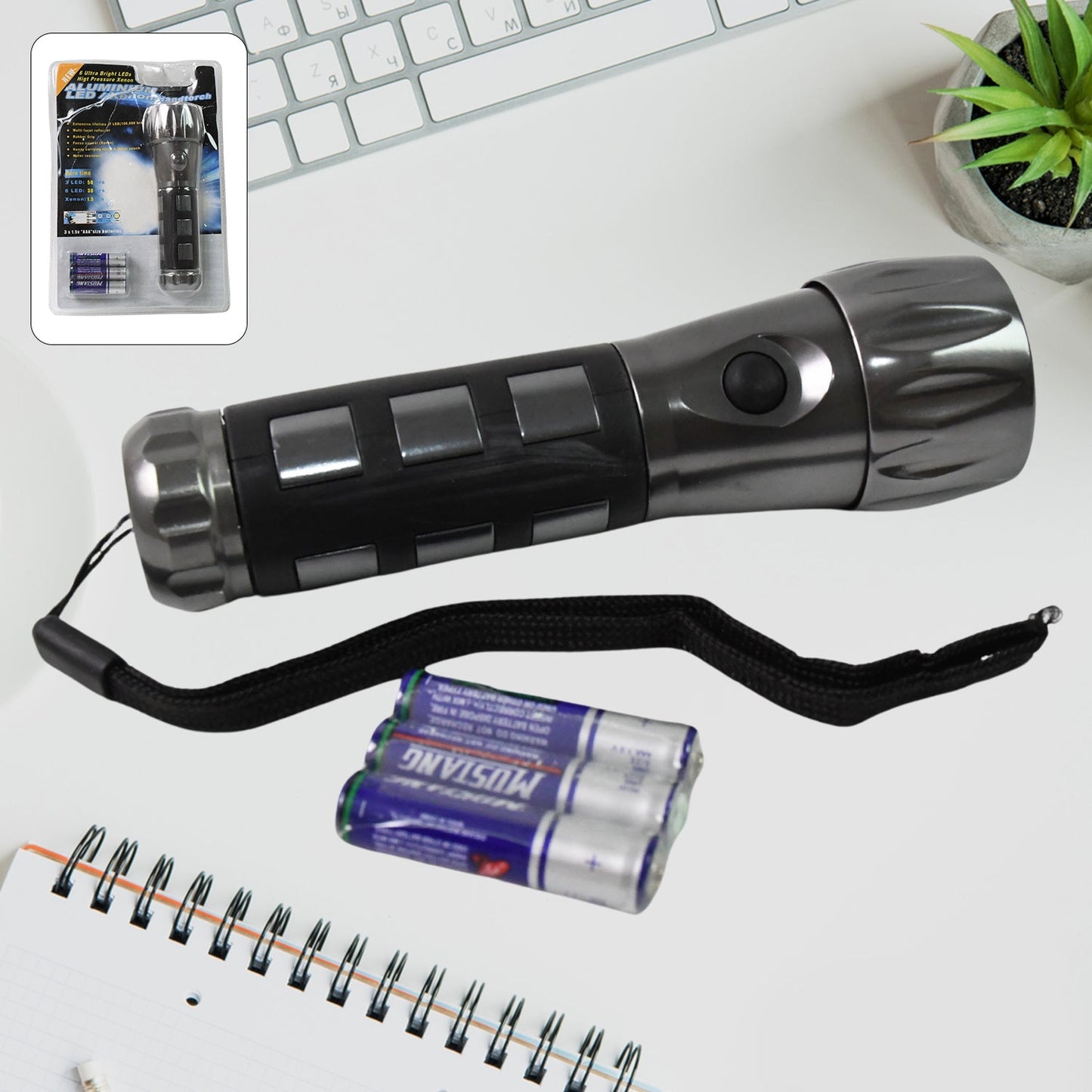 Aluminium Ledxenon Rubber Grip