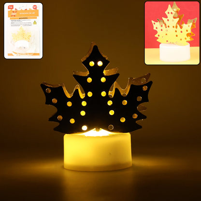 Gold Leaf LED Diya