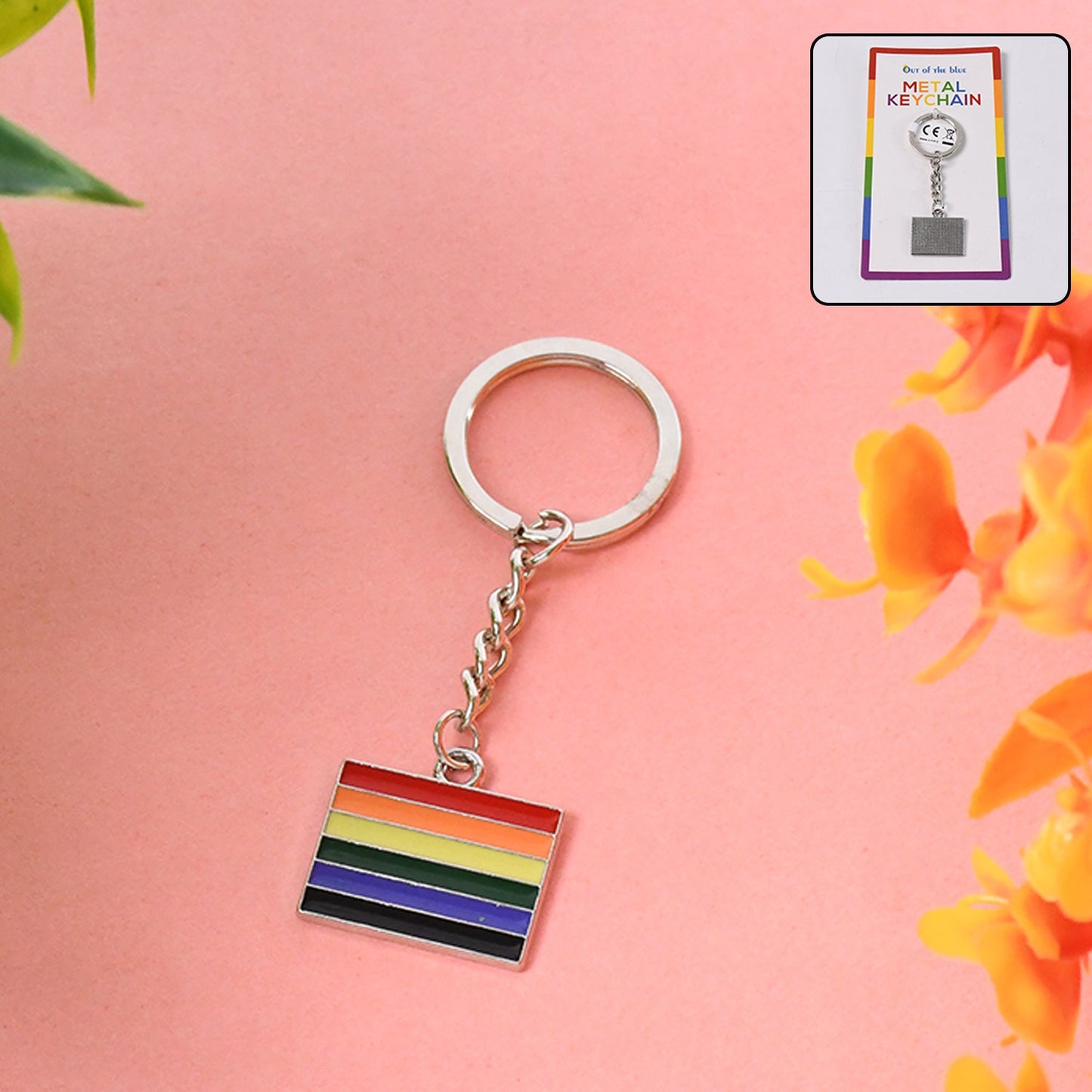 Rainbow Metal Keychain