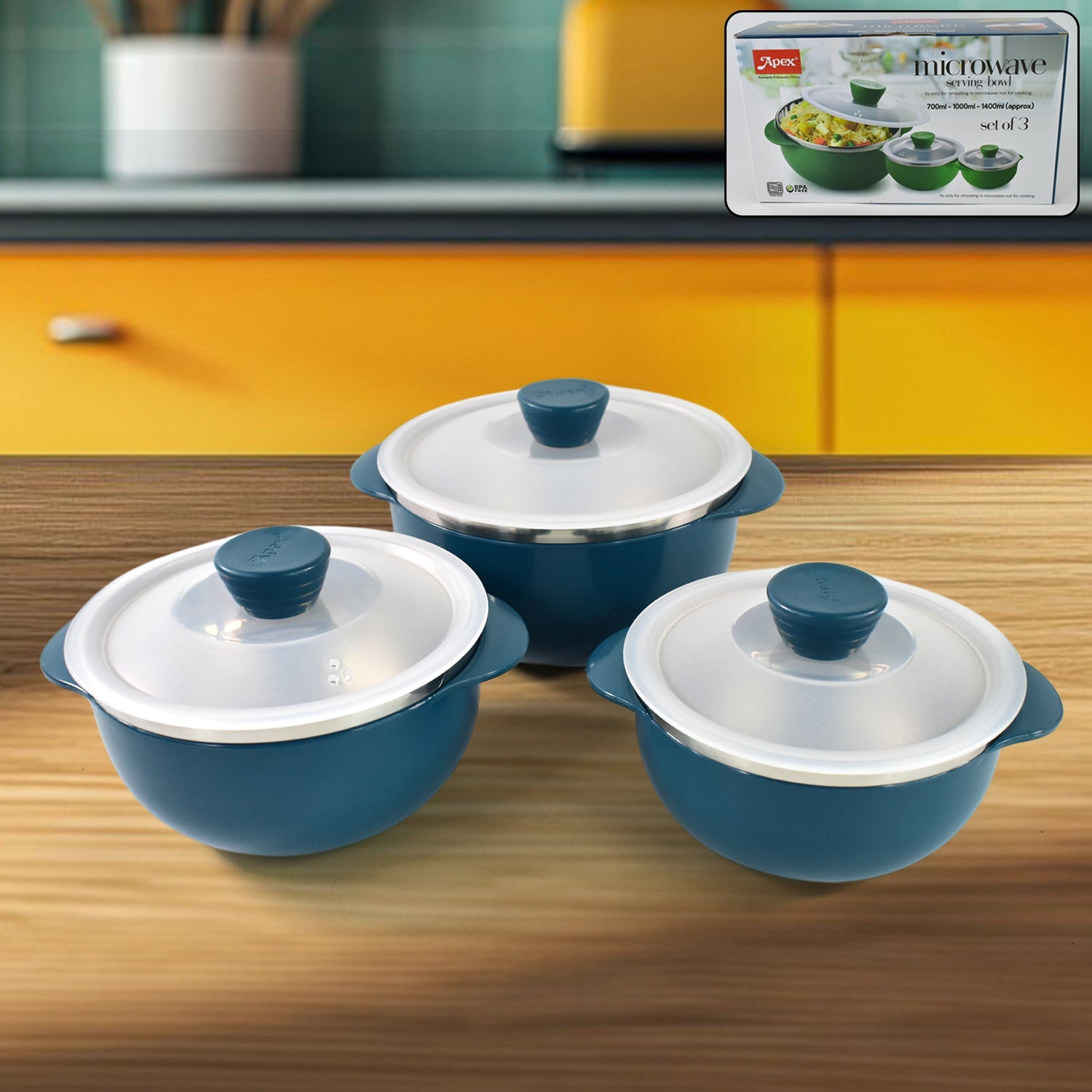 Nestable Microwave Reheating Bowls