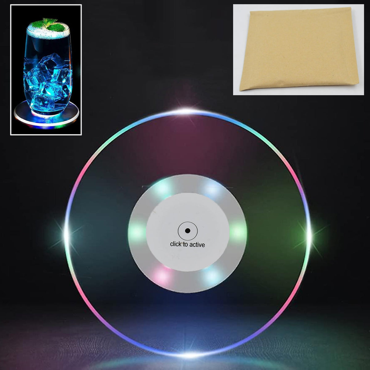Color-Changing LED Party Coasters
