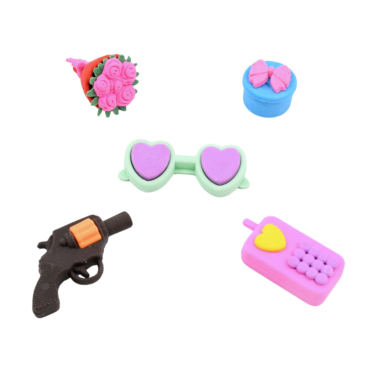 Fancy Colorful Erasers Set