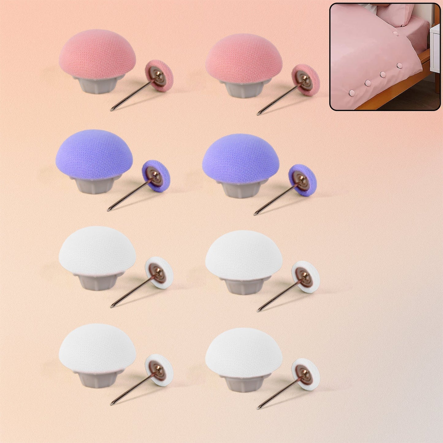Decorative Headboard Sofa Pins (8 Pcs)