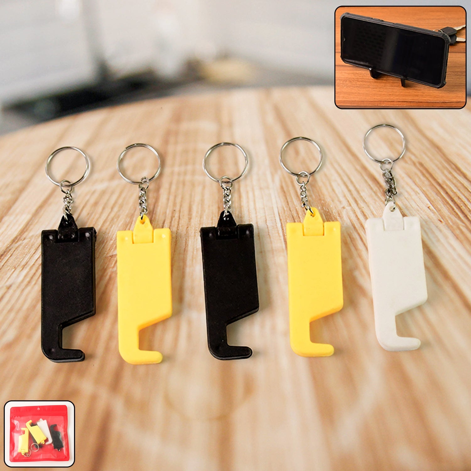 2-in-1 Keychain Phone Stand (5 Pc)
