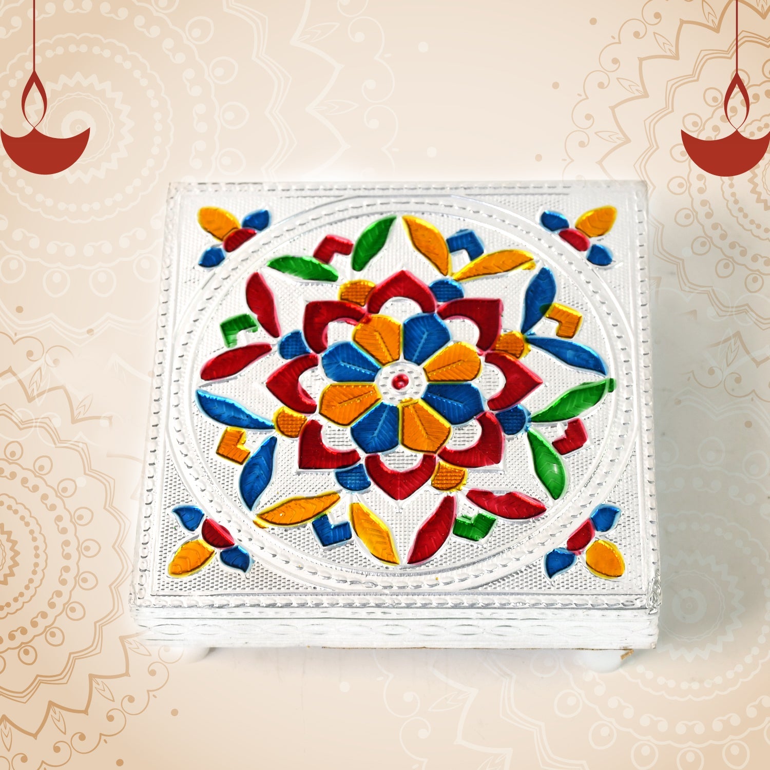 Wooden Meenakari Chowki