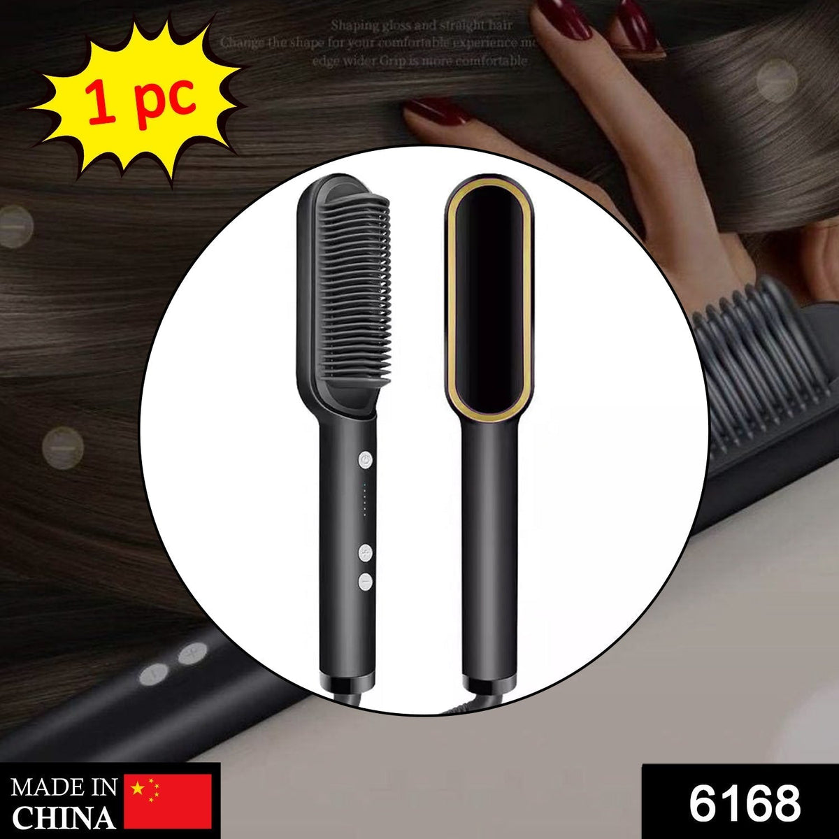 Hair Straightener Used While Massaging Head