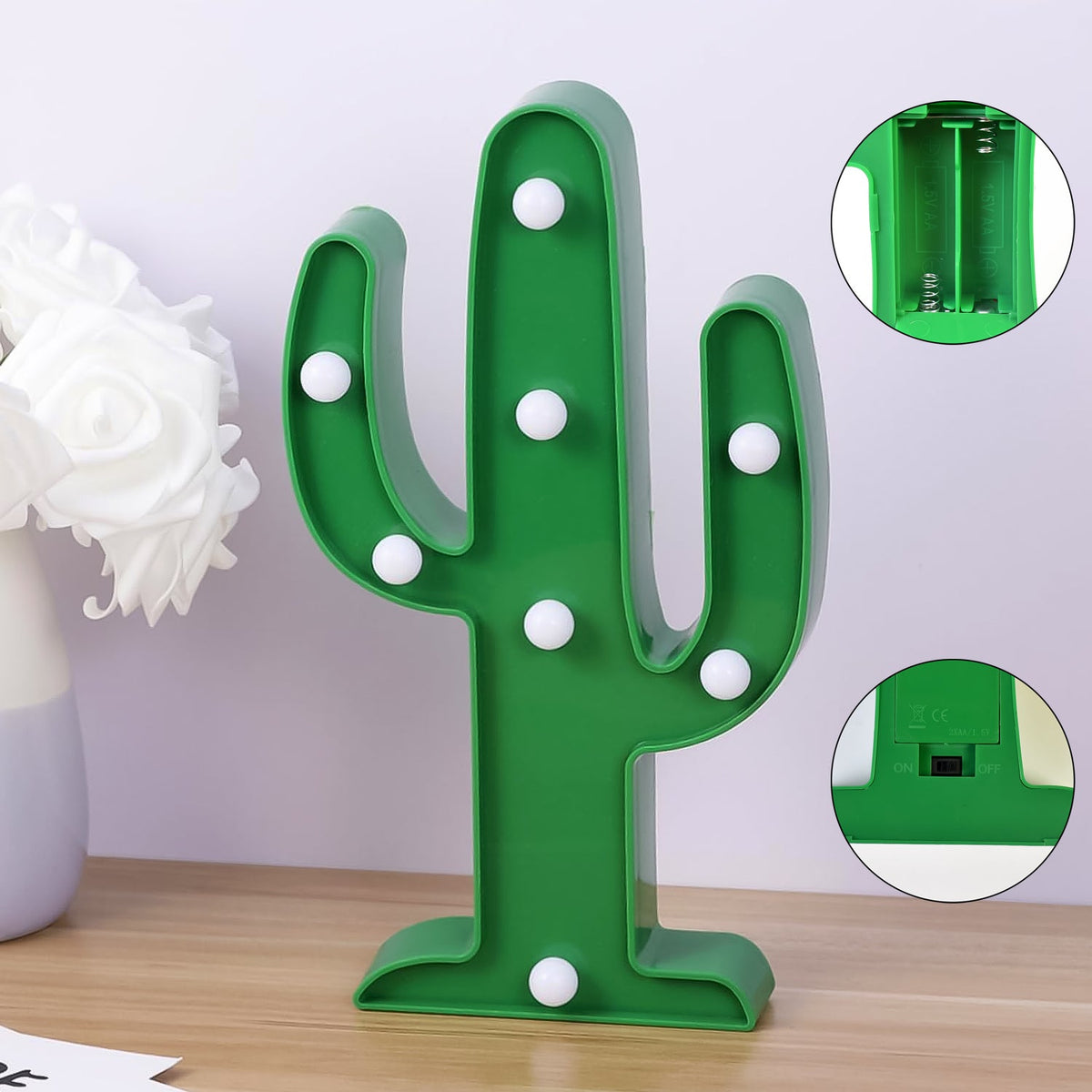 Led Cactus Light Desk Lamp