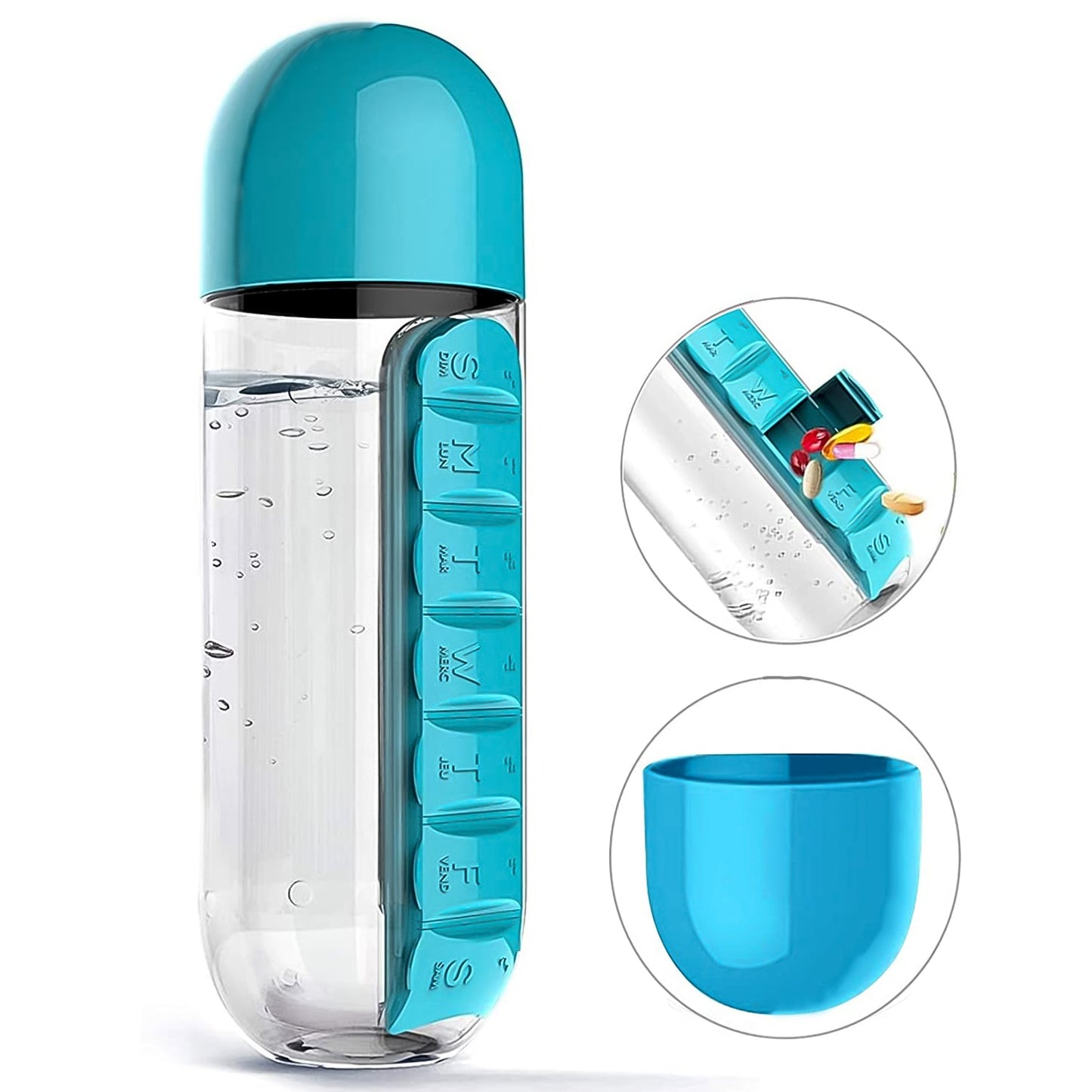 Vitamin  Pill Water Bottle (600 Ml )