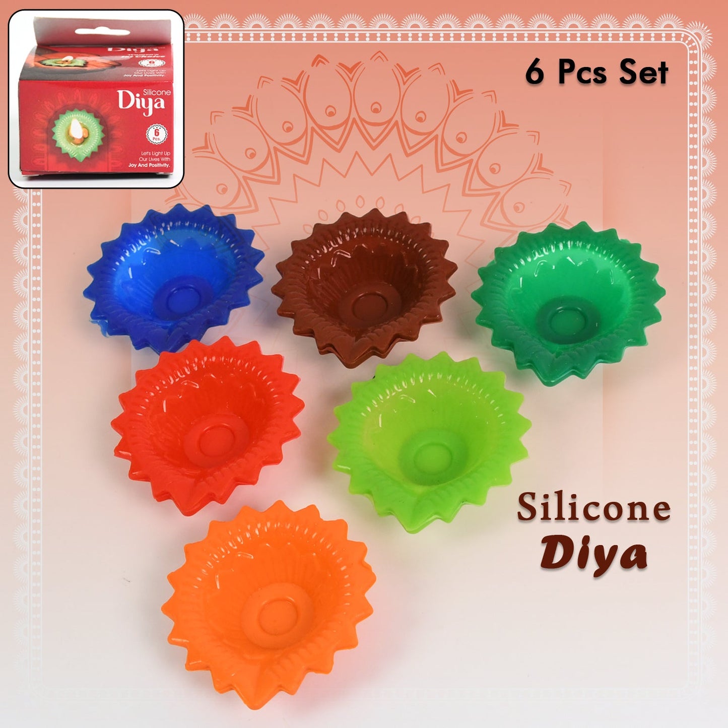 Unbreakable Silicone Diya Set